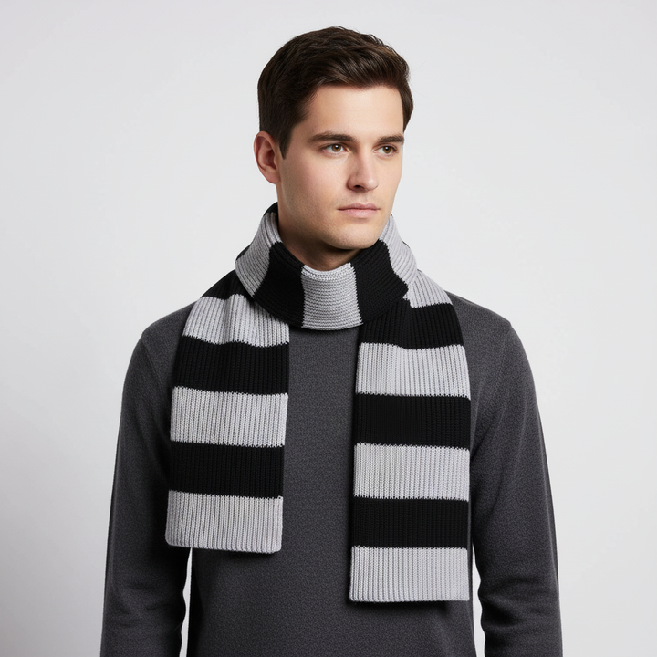 Gruby Chunky Dziany Szal - WarmStripe