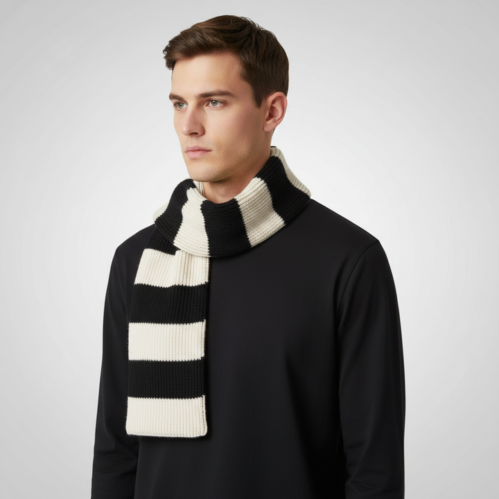 Gruby Chunky Dziany Szal - WarmStripe