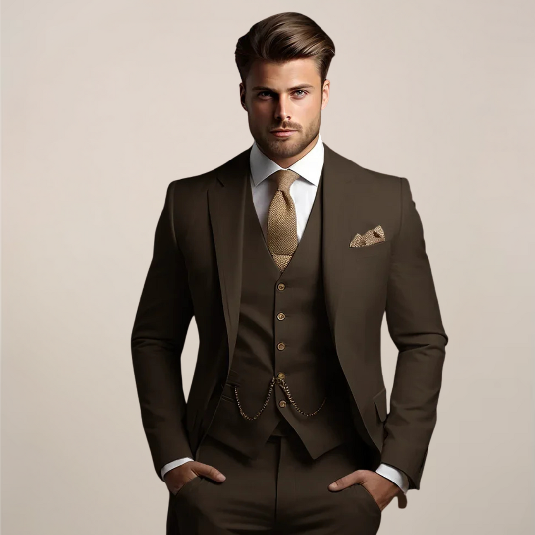 Garnitur męski 3-częściowy slim fit - Yannick