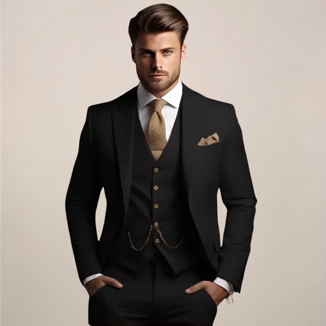 Garnitur męski 3-częściowy slim fit - Yannick