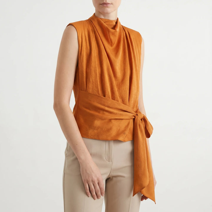 Elegancki top z wiązaniem w talii - Kelli
