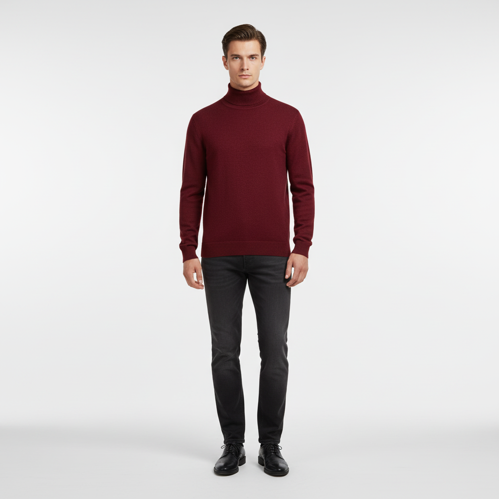 Elegancko skrojone swetry z golfem - Harald