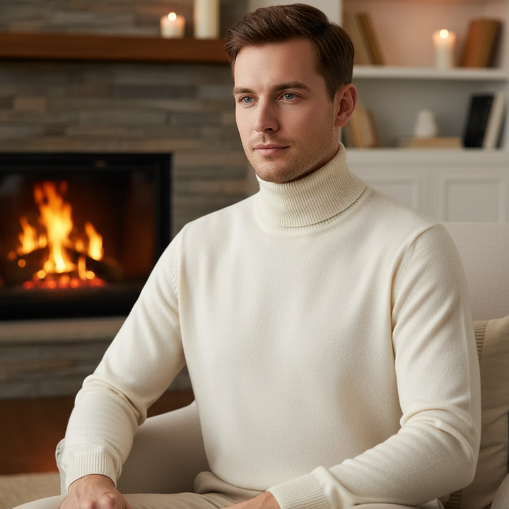 Elegancko skrojone swetry z golfem - Harald