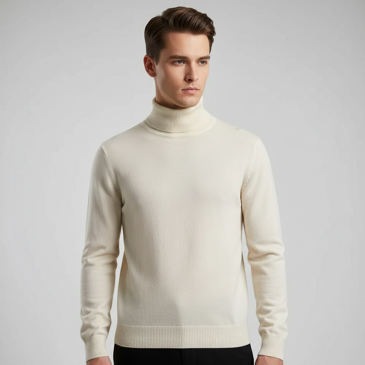 Elegancko skrojone swetry z golfem - Harald
