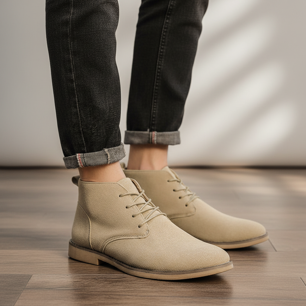 Eleganckie półwysokie buty sznurowane - Ivan