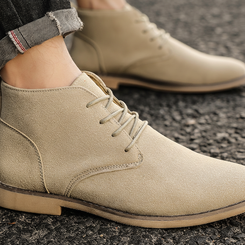 Eleganckie półwysokie buty sznurowane - Ivan