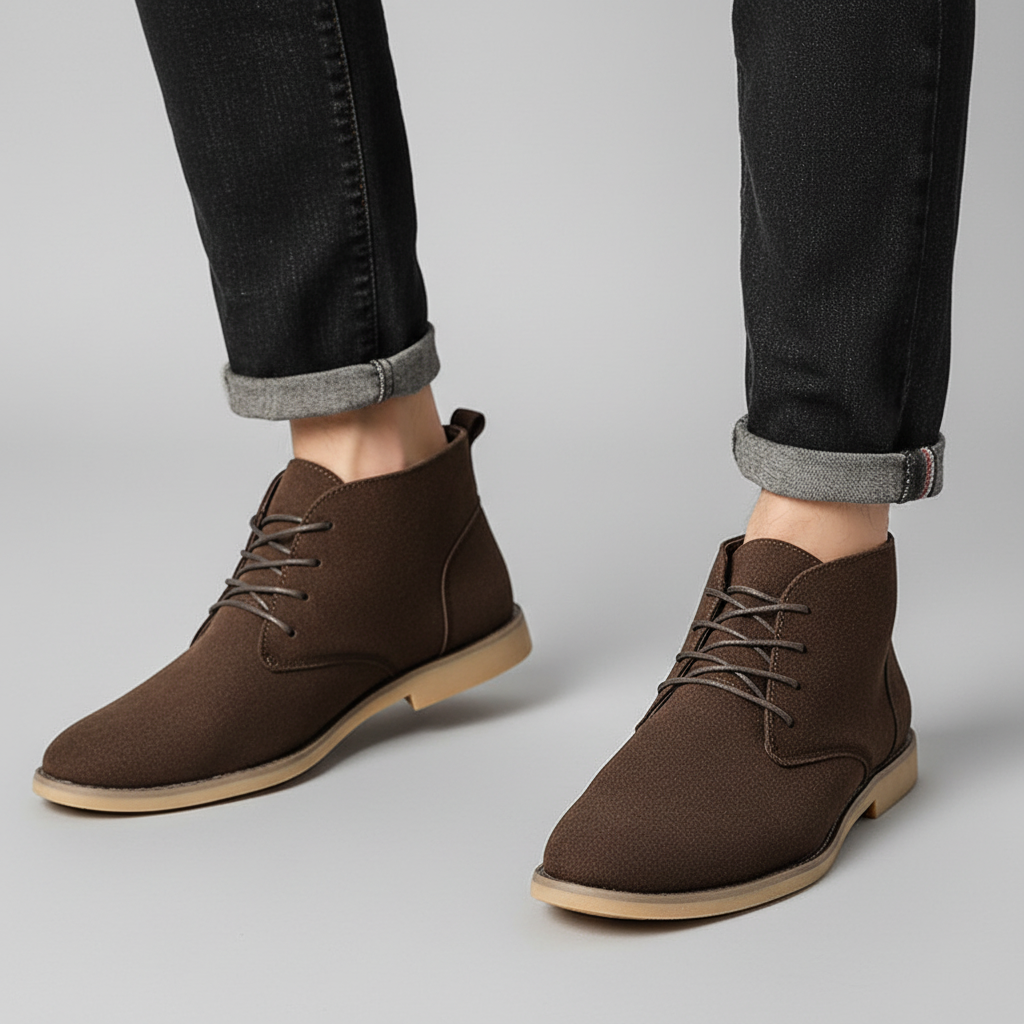 Eleganckie półwysokie buty sznurowane - Ivan