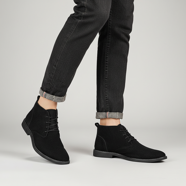 Eleganckie półwysokie buty sznurowane - Ivan