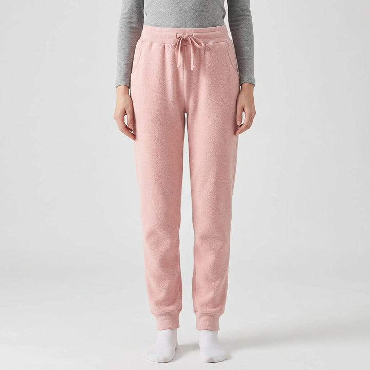 Damskie spodnie typu jogger ocieplane polarem - Karen