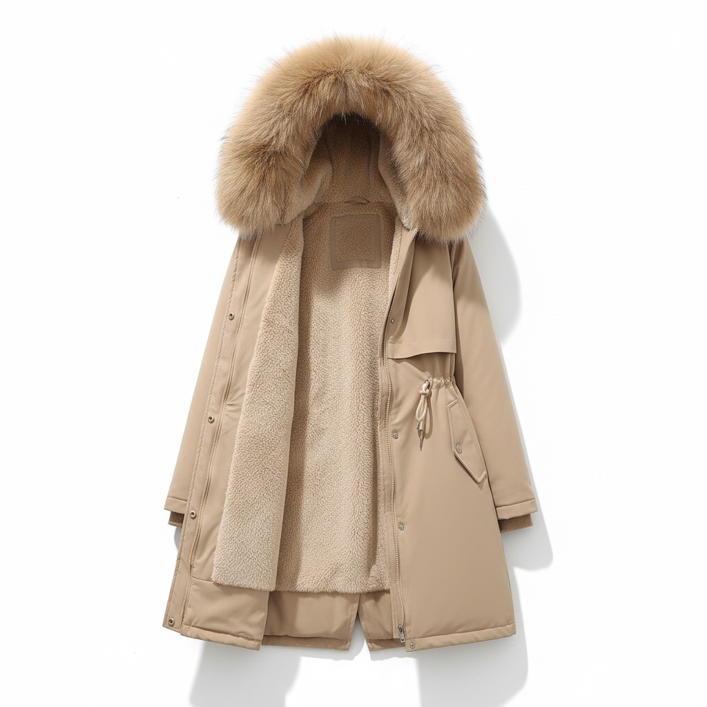 Fleece Parka z kapturem - Silvia