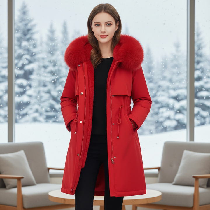 Fleece Parka z kapturem - Silvia