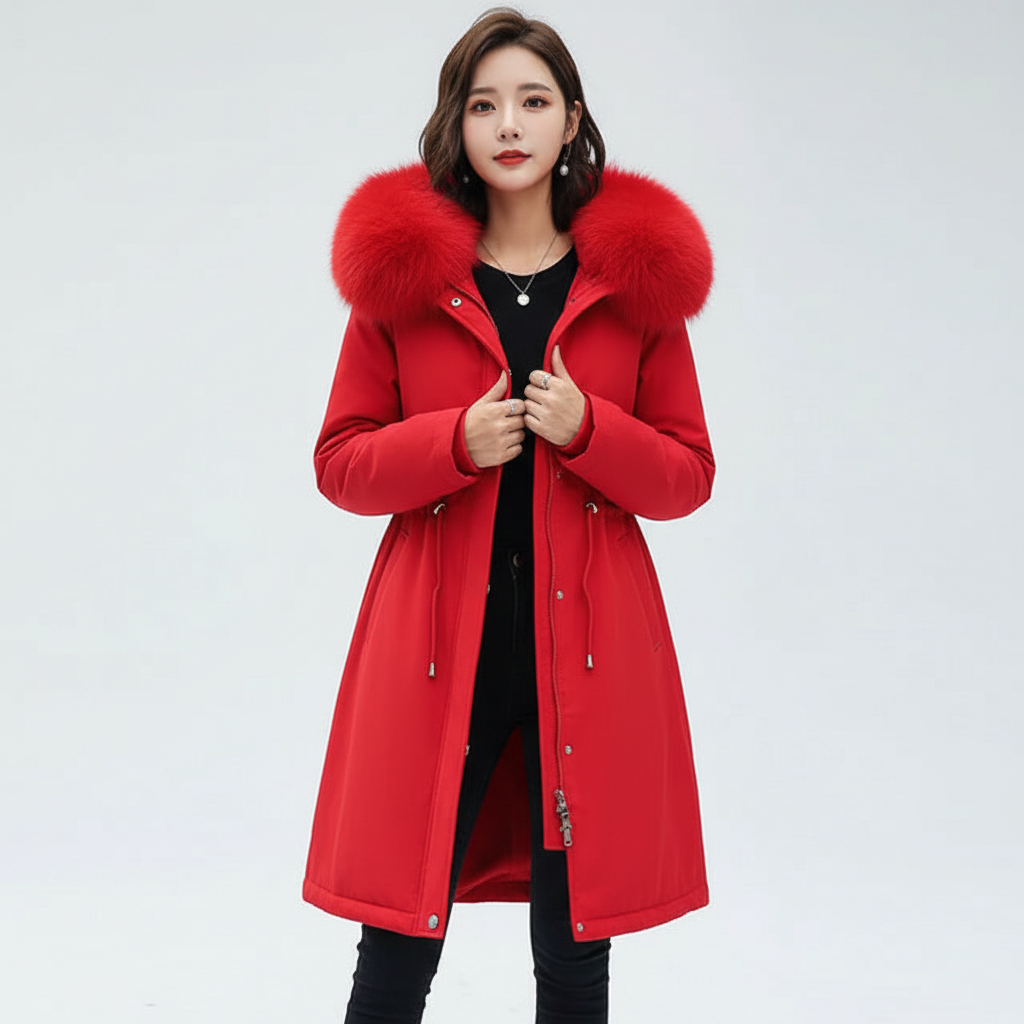 Fleece Parka z kapturem - Silvia