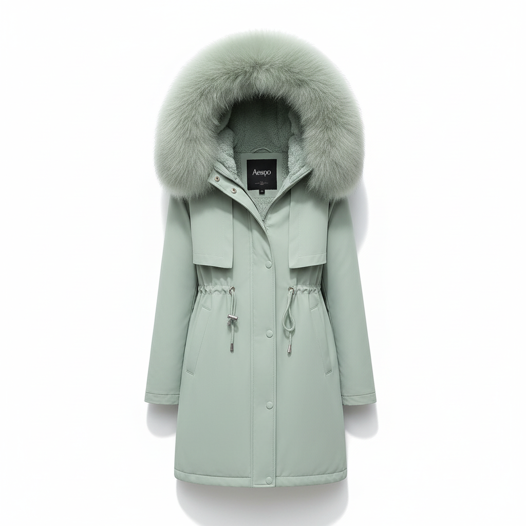 Fleece Parka z kapturem - Silvia