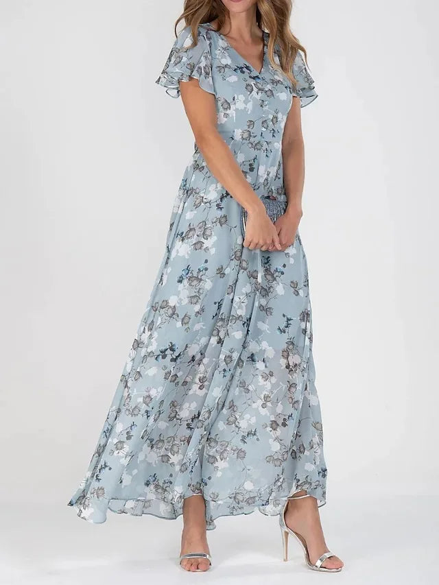 Zwiewna sukienka maxi w kwiatowy wzór - Janie