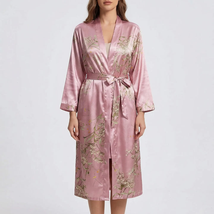 Komplet kimono i sukienka typu slip w kwiaty – Thelma