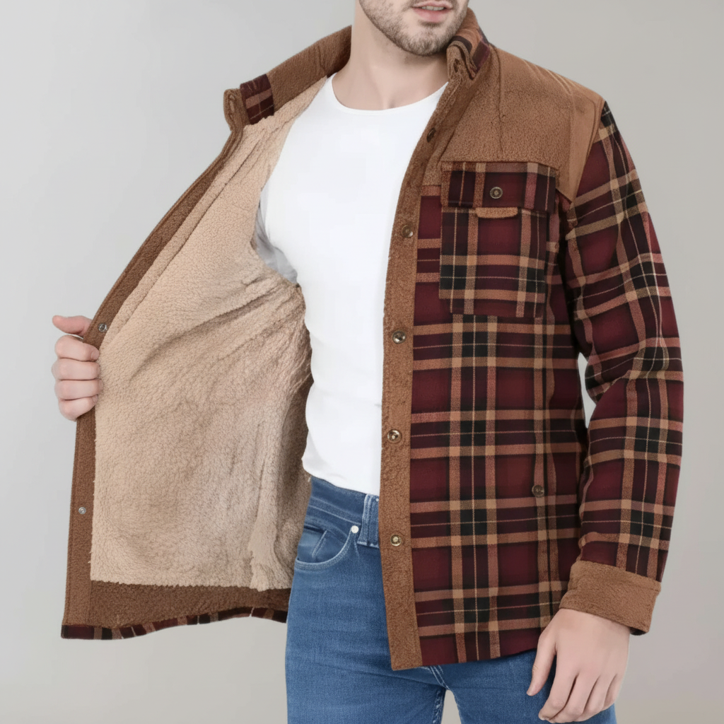 Puchowa flanelowa kurtka - Lars