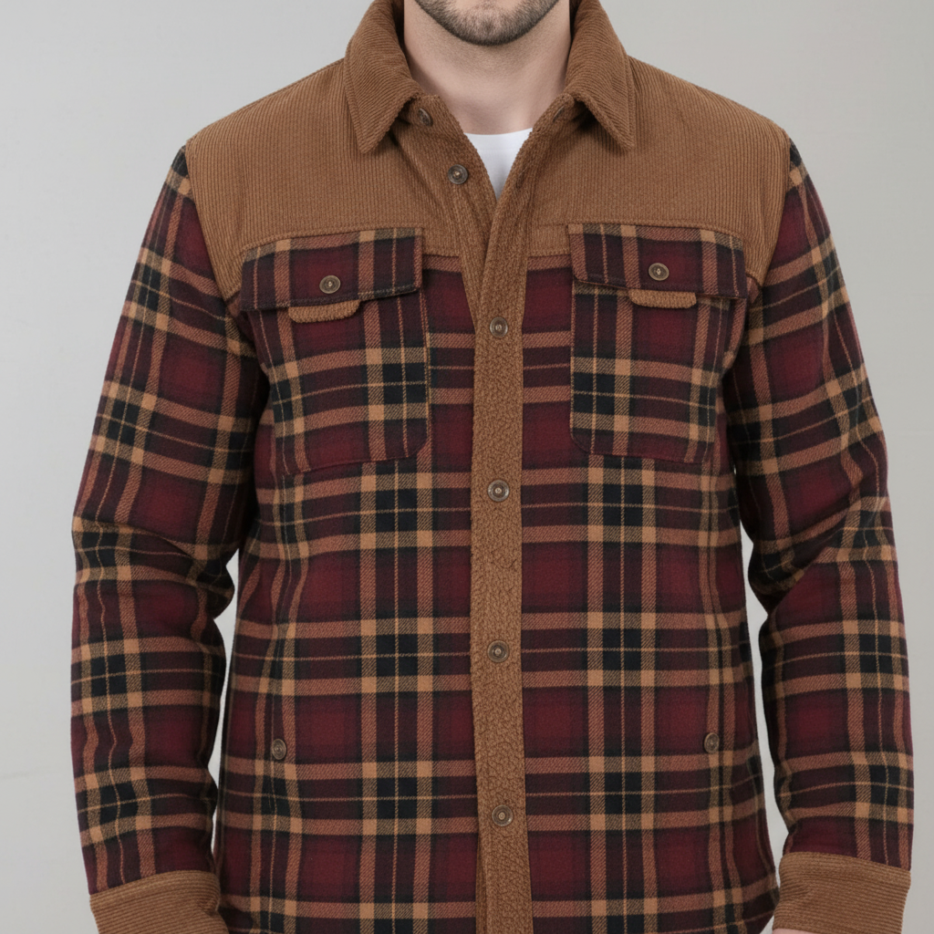 Puchowa flanelowa kurtka - Lars