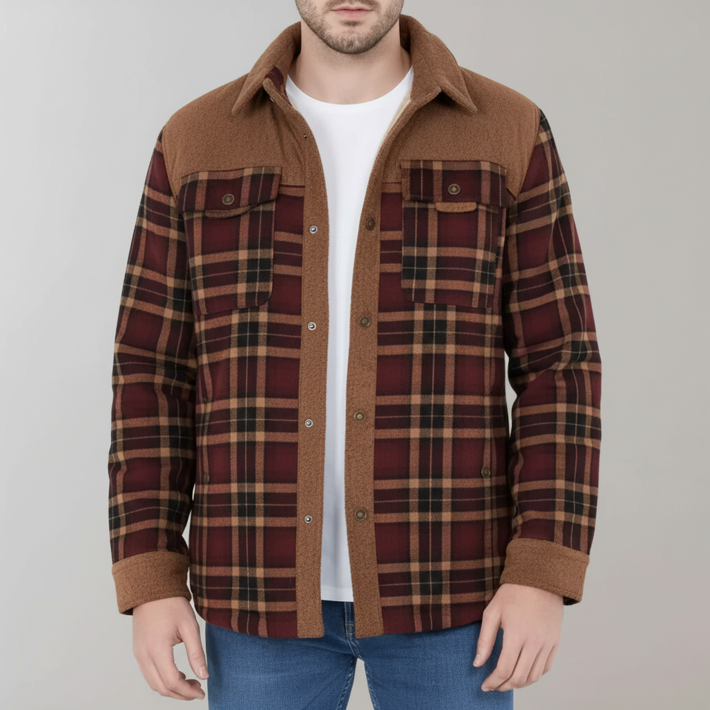 Puchowa flanelowa kurtka - Lars