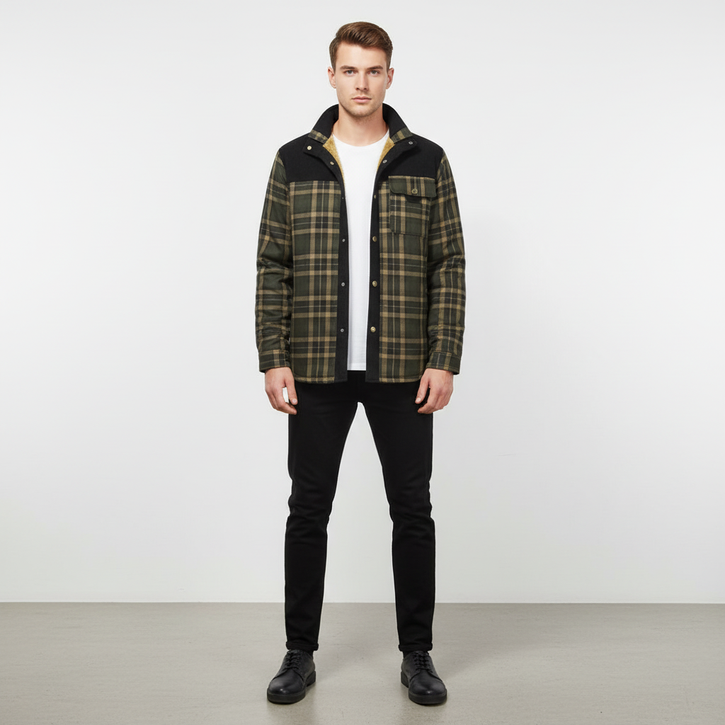 Puchowa flanelowa kurtka - Lars