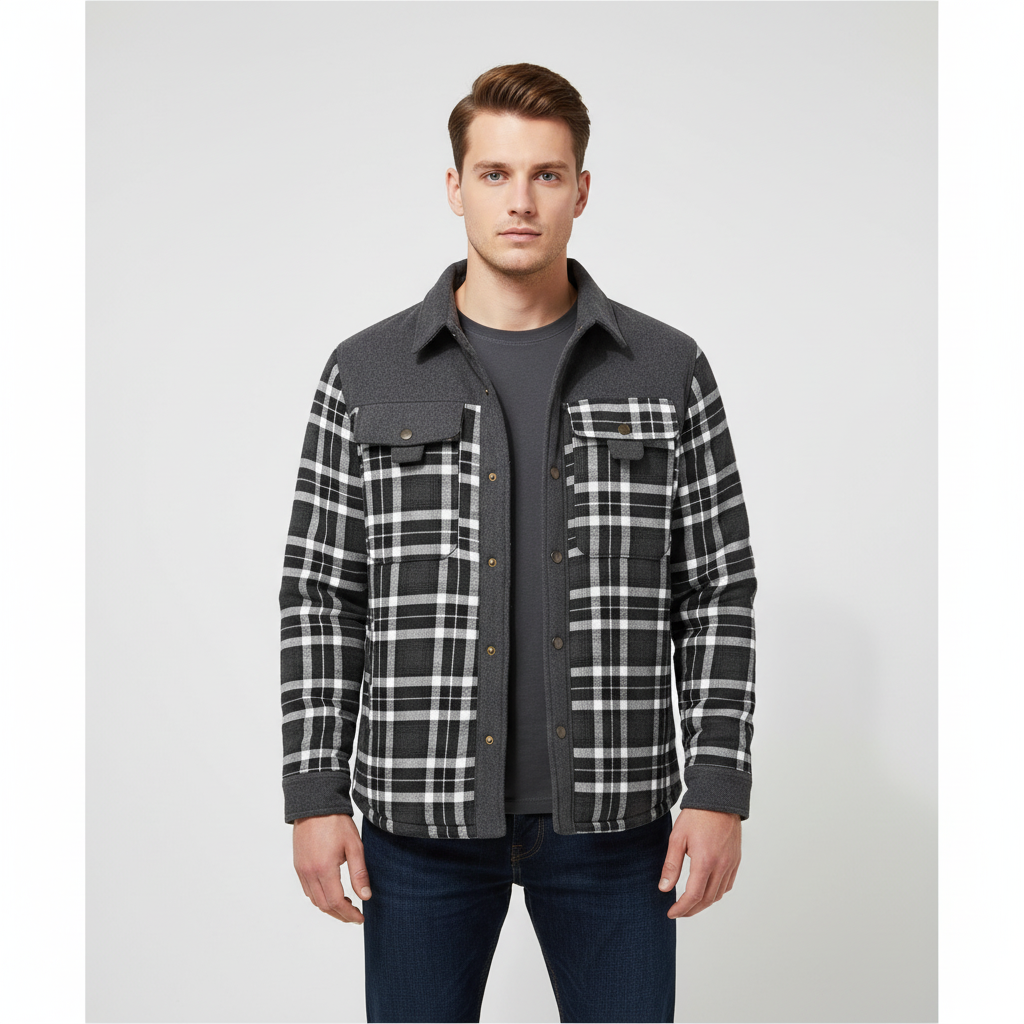 Puchowa flanelowa kurtka - Lars