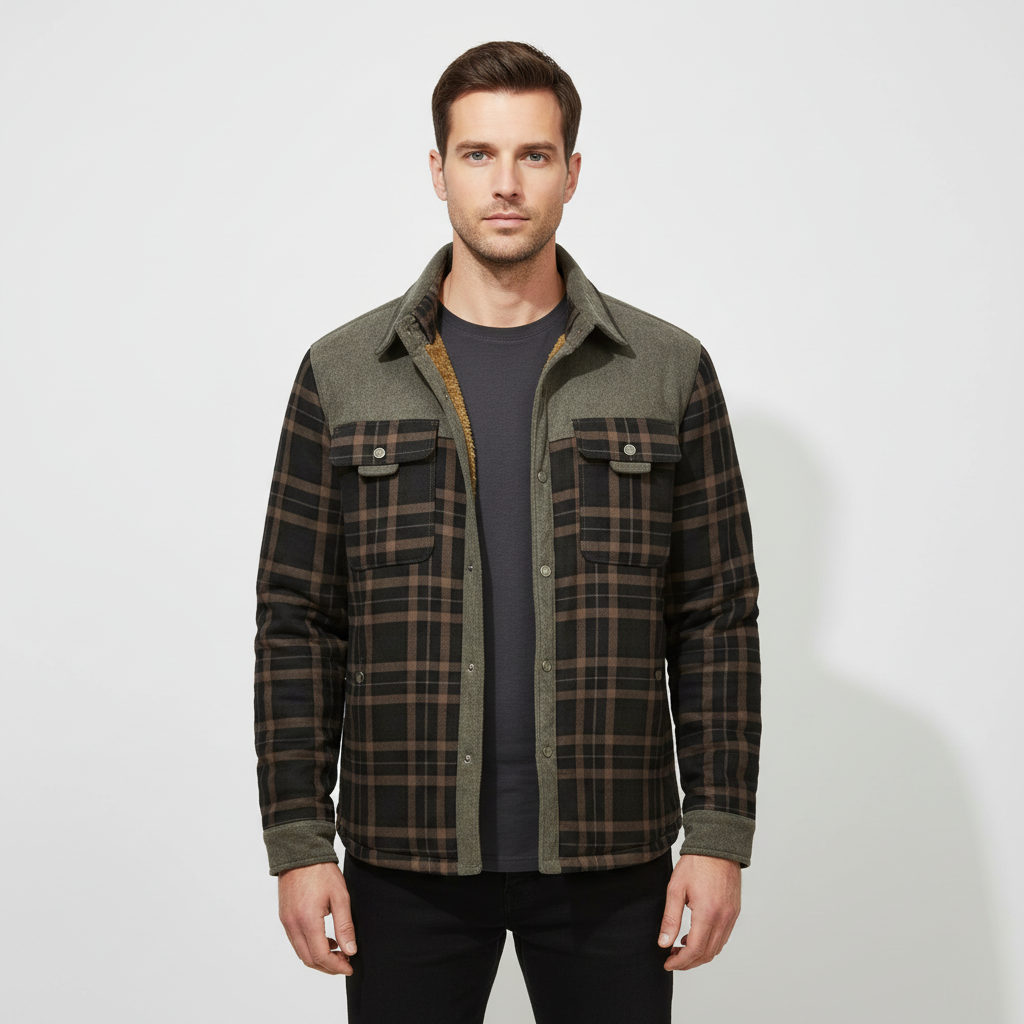 Puchowa flanelowa kurtka - Lars