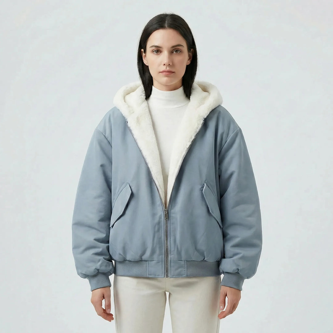 Ocieplana kurtka zimowa w stylu bomber - Kendra