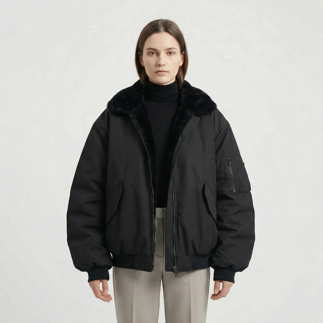 Ocieplana kurtka zimowa w stylu bomber - Kendra