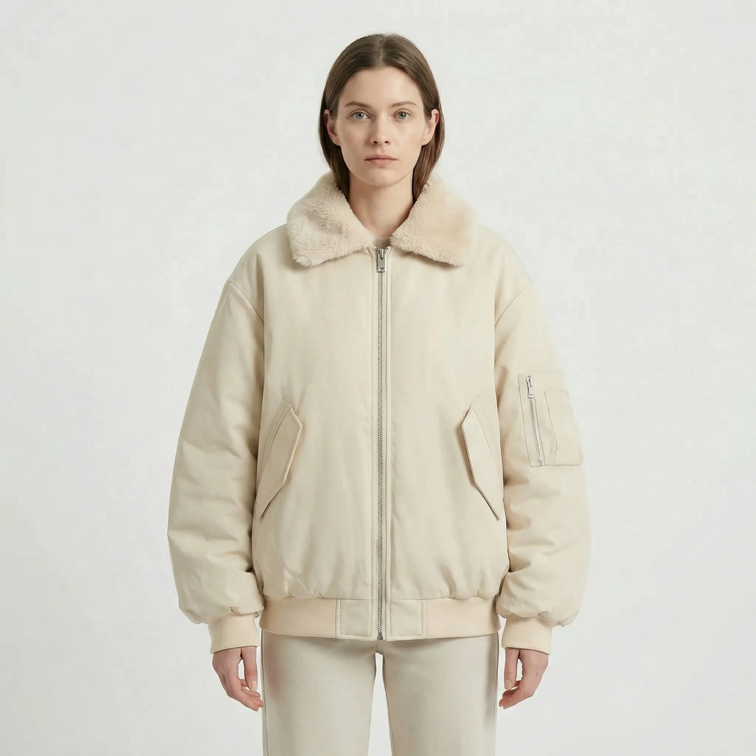 Ocieplana kurtka zimowa w stylu bomber - Kendra