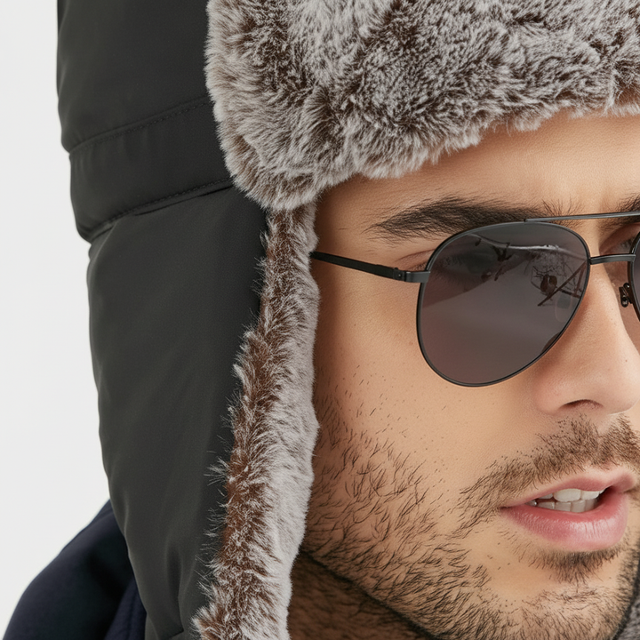Czapka zimowa z podszyciem i uszami - AlpineFleece