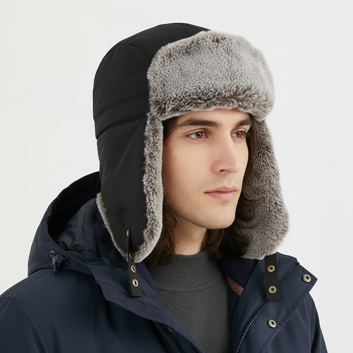 Czapka zimowa z podszyciem i uszami - AlpineFleece