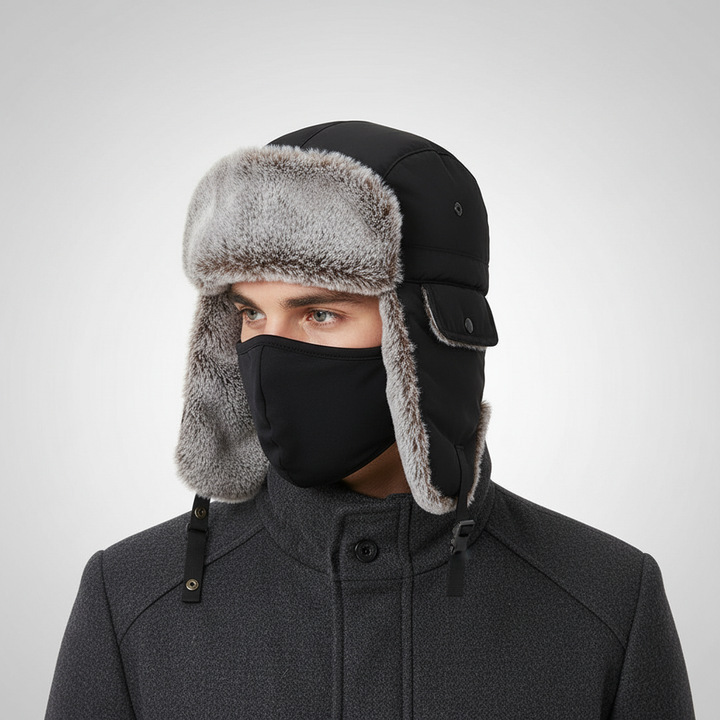 Czapka zimowa z podszyciem i uszami - AlpineFleece