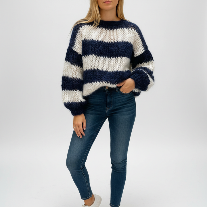 Wzorzysty oversize sweter - Lara