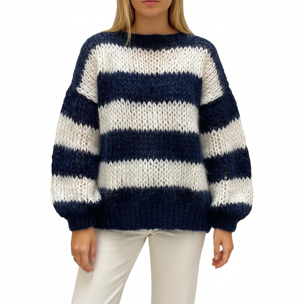 Wzorzysty oversize sweter - Lara