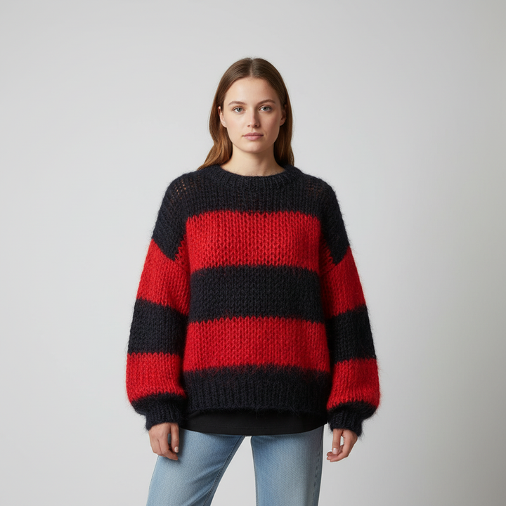Wzorzysty oversize sweter - Lara