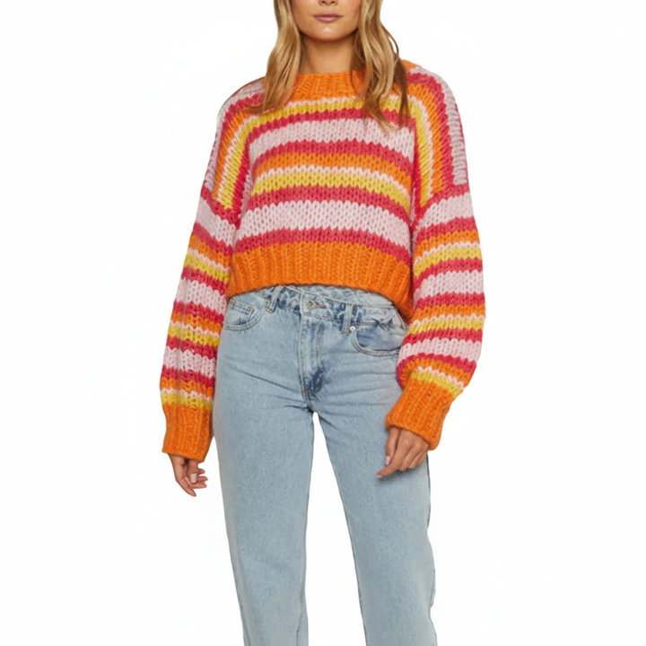 Wzorzysty oversize sweter - Lara