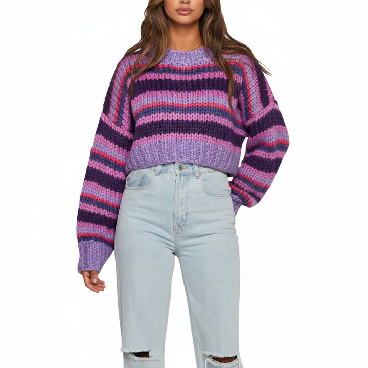 Wzorzysty oversize sweter - Lara