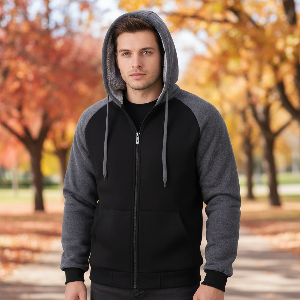 Puchaty męski hoodie - Moritz