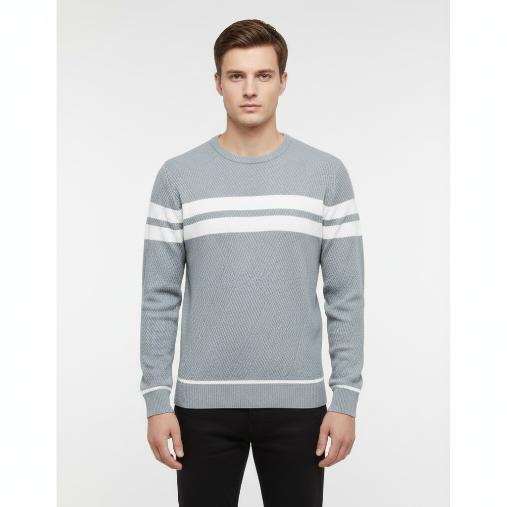 Pasiasty męski sweter - Pascal