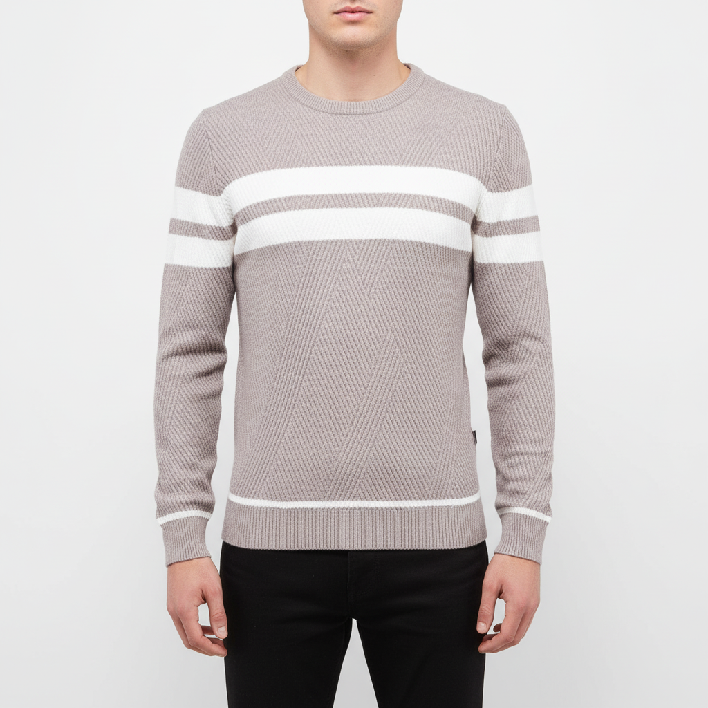 Pasiasty męski sweter - Pascal