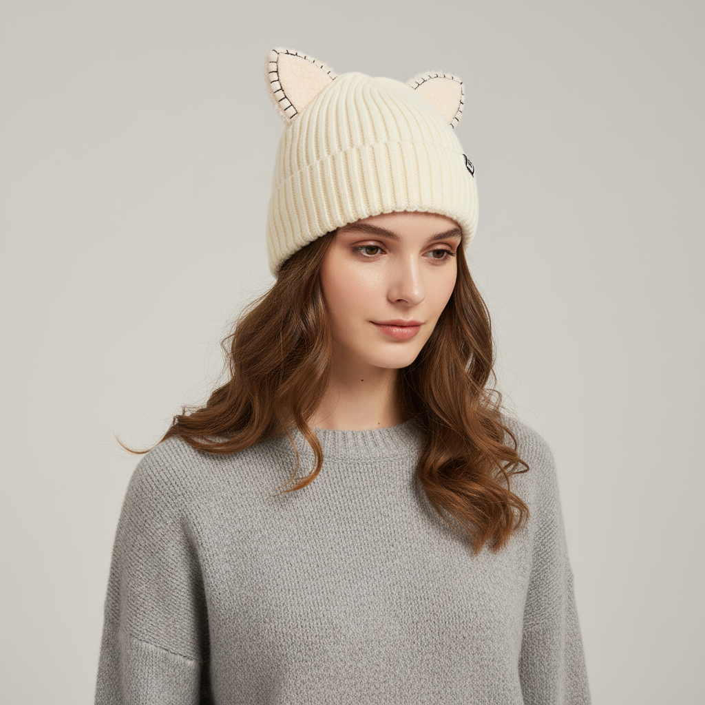Czapka zimowa z uszami - PurrHat