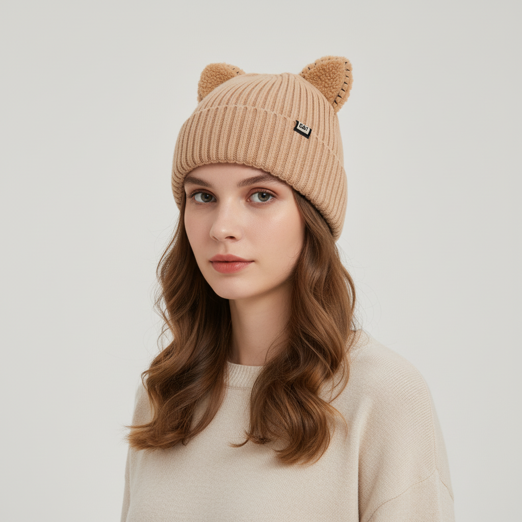 Czapka zimowa z uszami - PurrHat