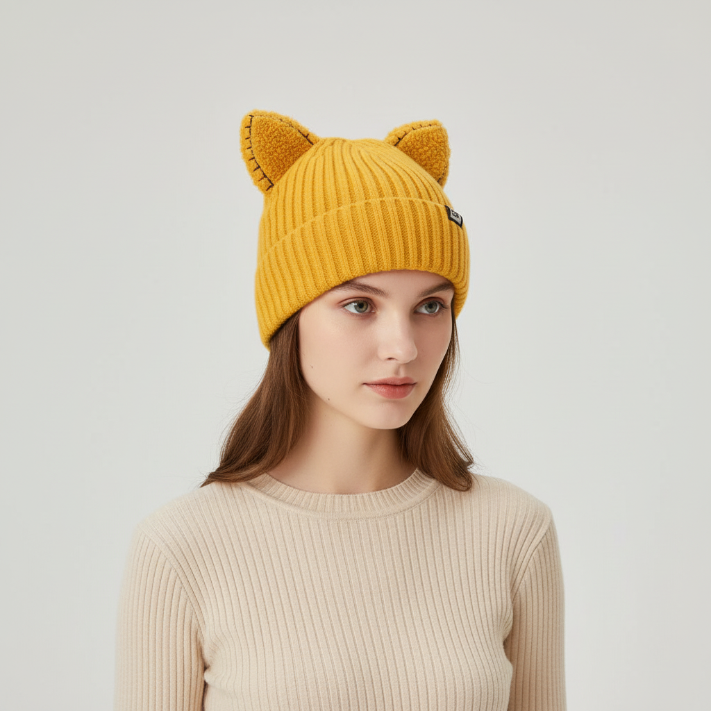 Czapka zimowa z uszami - PurrHat