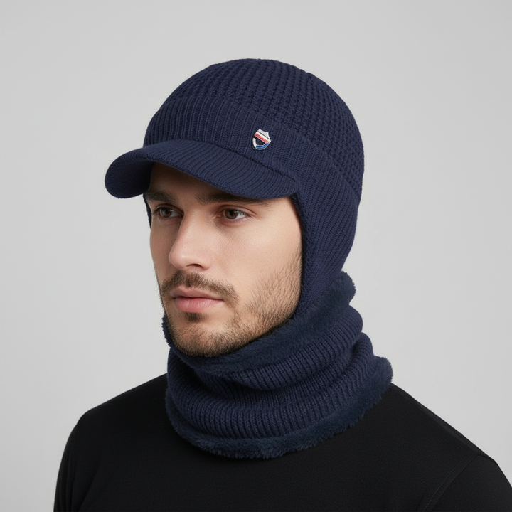 Zdzierana męska czapka z daszkiem - FrostVisor
