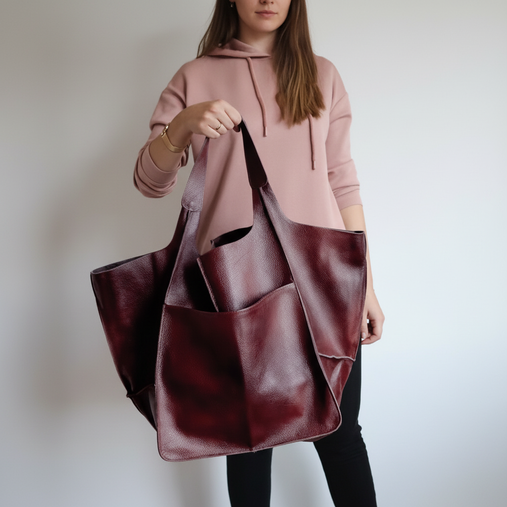 Duża wegańska torba skórzana - FlexiCarry