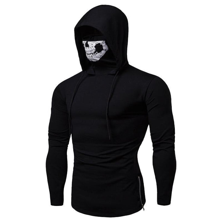 Herren-Hoodie z wbudowaną maską czaszki – Jesienna edycja ShadowX
