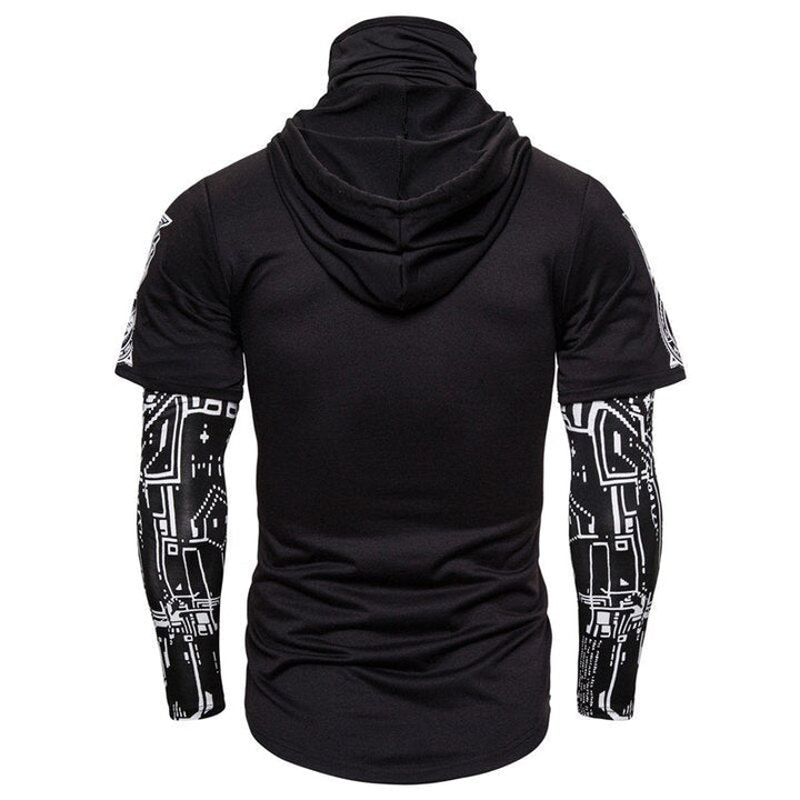 Herren-Hoodie z wbudowaną maską czaszki – Jesienna edycja ShadowX