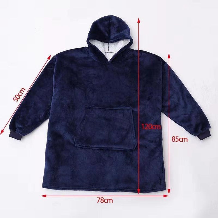 Kaminski | Oversize bluza koc premium z kapturem i miękkim sherpa