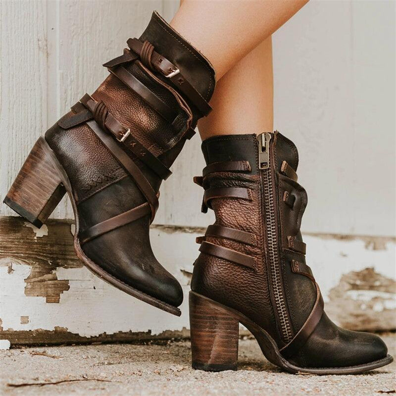 Damskie botki ortopedyczne na obcasie – Chiara