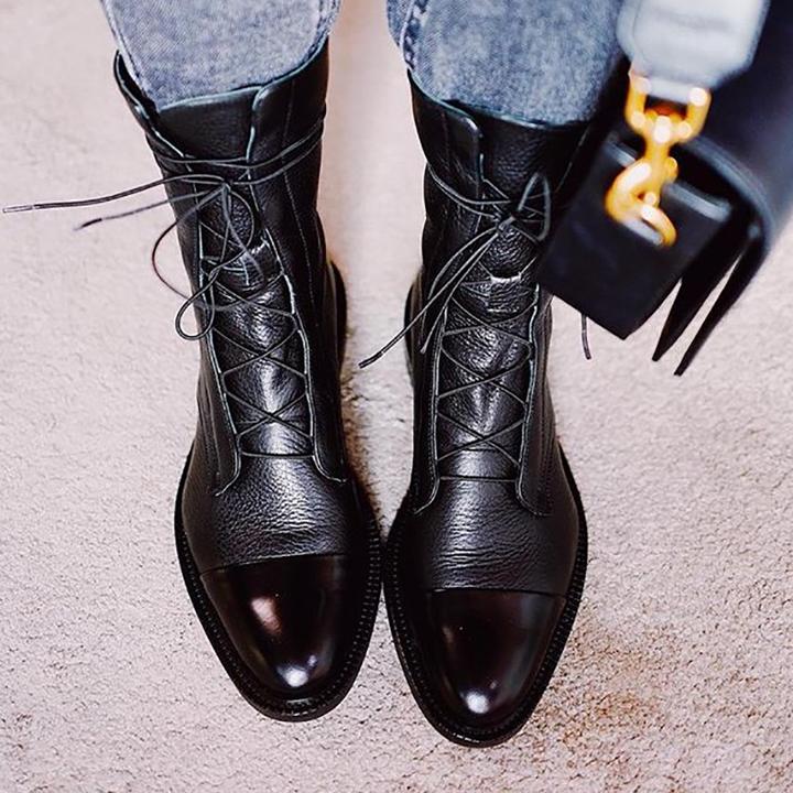 Jesienne vintage botki damskie – Marvella