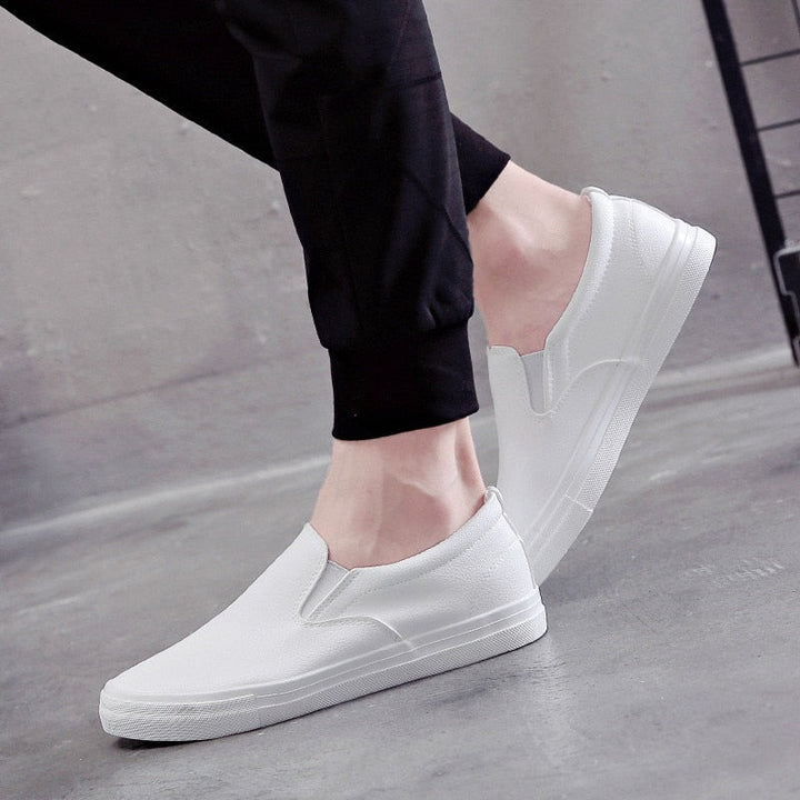Męskie slip-on skórzane sneakersy – Jonas